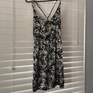 Floral Dress BLACK AND WHITE